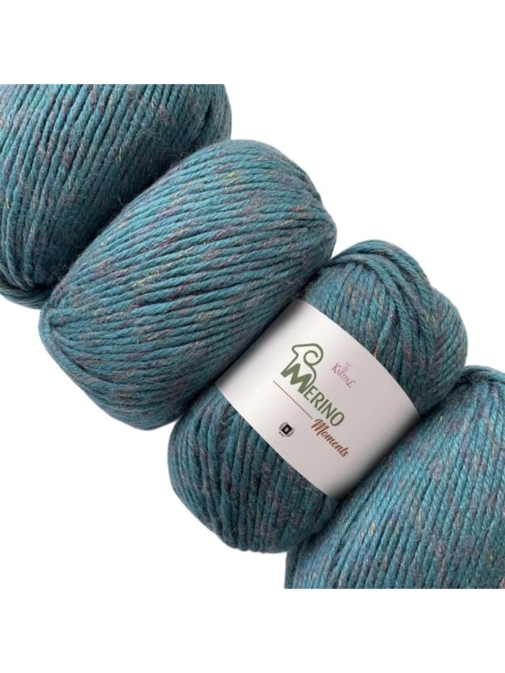Bulky Merino Wool Yarn 4-Pack - 456 Yards, Soft Sapphire Blue for Knitting